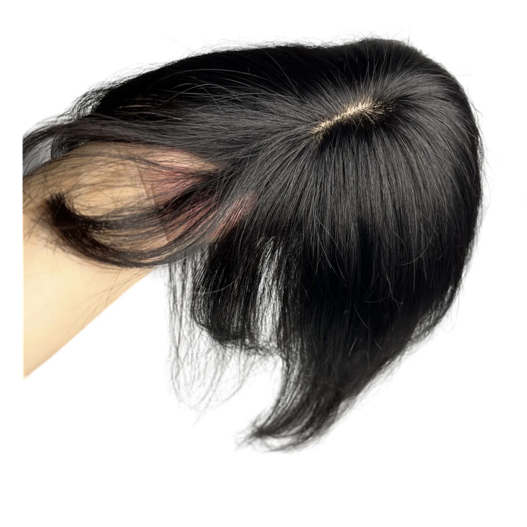 Haaraufsatz mit Pony-Clip 360° °   3D-Abdeckungs-Haaraufsätze für Frauen mit dünner werdenden Haaren, 25,4 cm, glattes Haar, Haarteile für Frauen