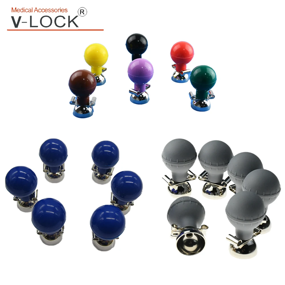 Popular ECG EKG Suction Electrode Colorful Ball with 3.0mm 4.0mm Connecting for Nihon Kohden Biocare EKG Machine