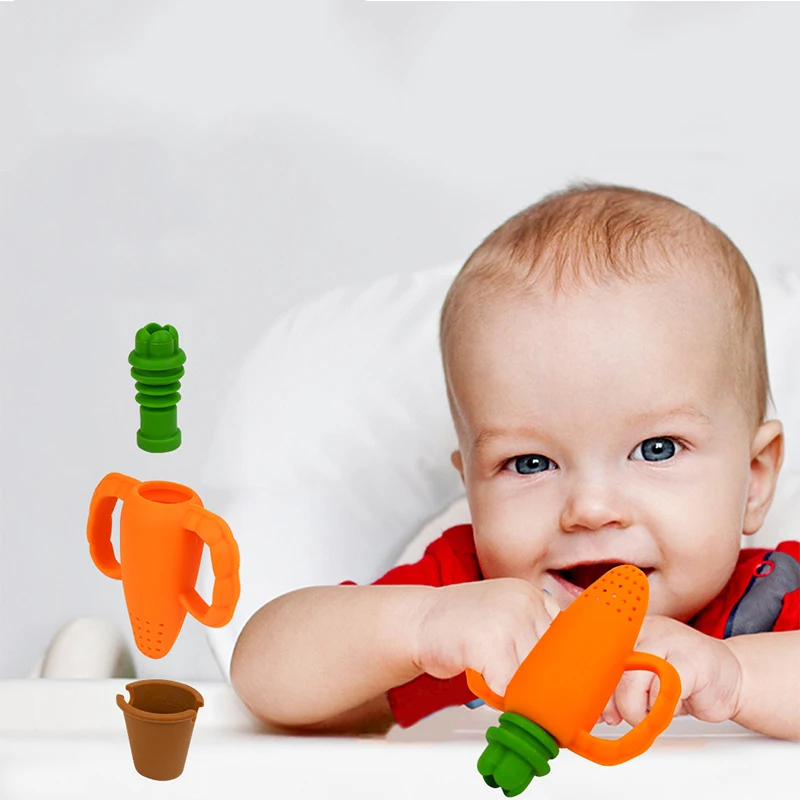 

Creative Baby Fruit Feeder Pacifier BPA Free Silicone Pacifier Carrot Infant Teething Toy Food Feeding Nipple Baby Accessories