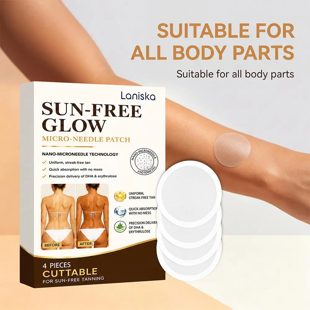 Body Self Tanning Microneedle Patch Natural Plant Extract Tan Care Patch for Face Body Men Women Sensitive Skin