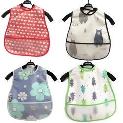 Baby Bibs 0-3 Y EVA Plastic Waterproof Kids Lunch Feeding Burp Cloth Boys Girls Cartoon Saliva Towel Newborn Printing Bibs Apron