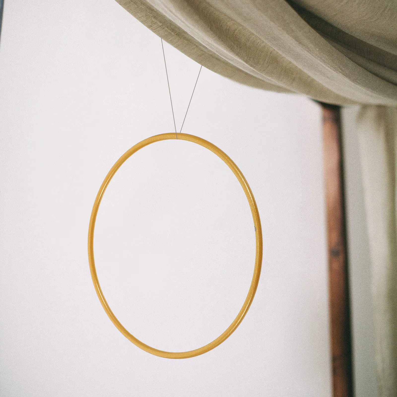 10Pcs Gold Round Ring 10Cm Metal Craft Hoop for DIY Dreamcatcher Boho Wall Hanging Suncatcher Wedding Backdrop Floral - view 3