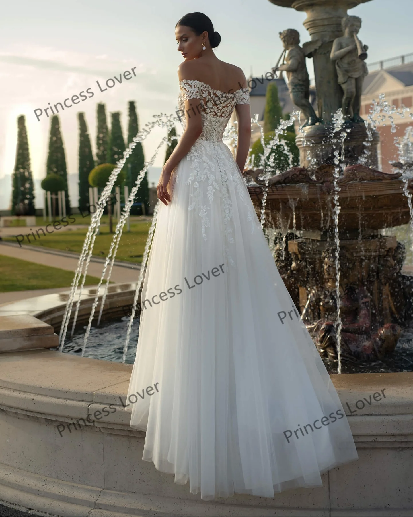 Boho Brautkleider Illusion Korsett Vestido de Novia mit Schlitz Hochzeit Party Kleid Elegante Vestidos Angepasst