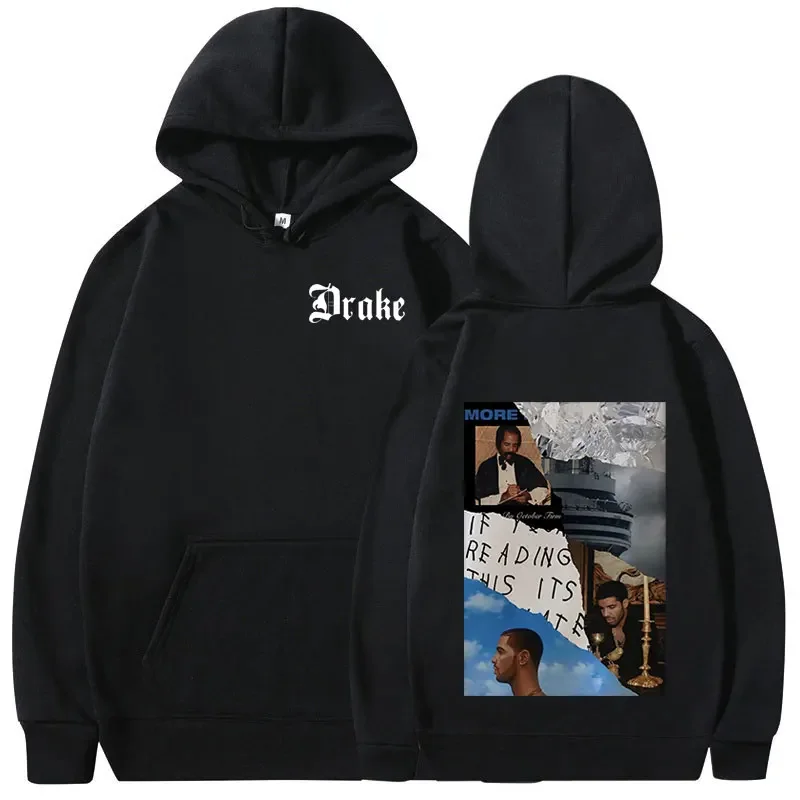 Rapper Drake Music Album Cover Graphic Hoodies Men\'s Fashion Hip Hop Vintage Sweatshirts Autumn/Winter Fleece Warm Pullovers Y2k