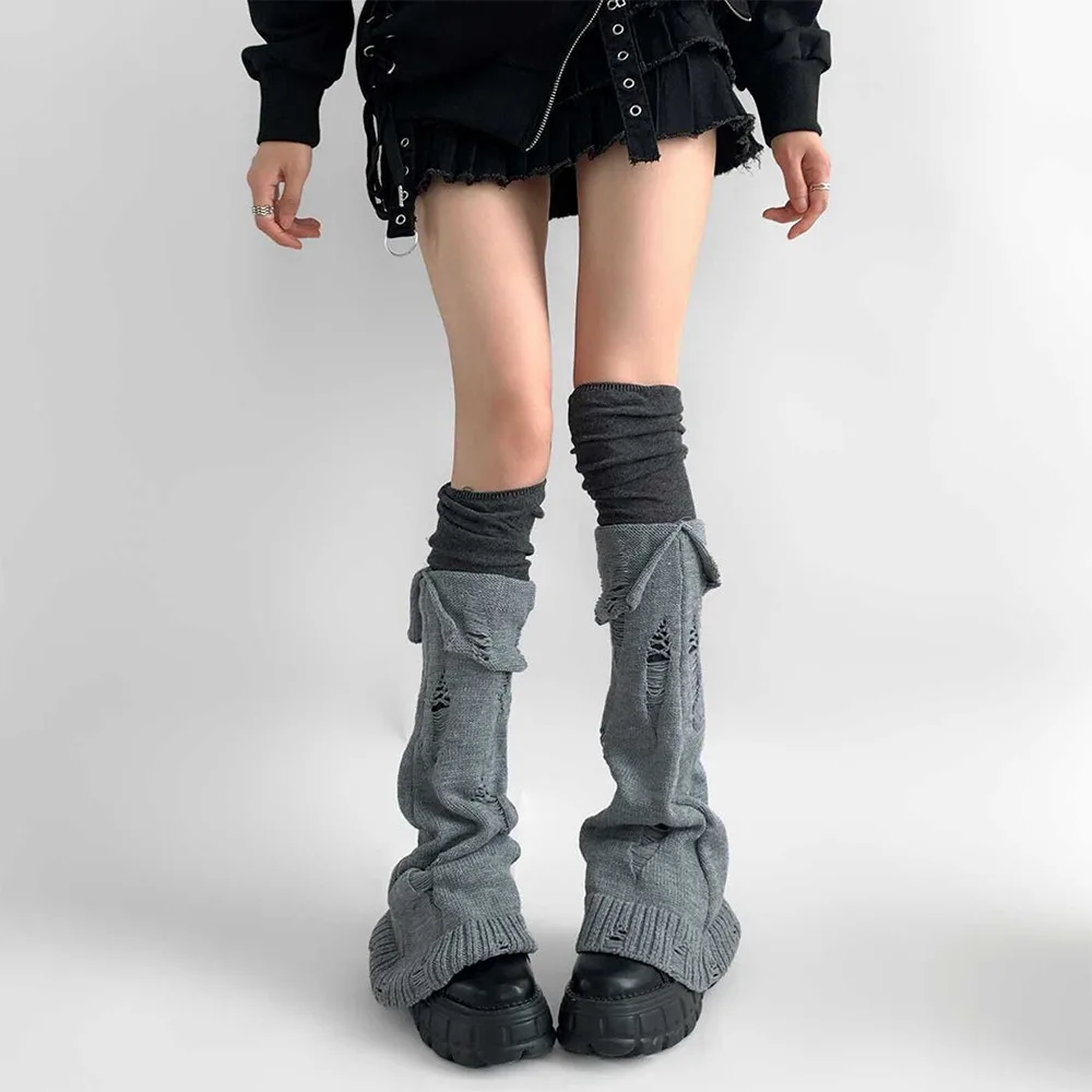 

Harajuku Long Length Lace Leg Warmer Lace Trim Flare Design Y2k Socks Keep Warm Thigh High Socks Japanese Style