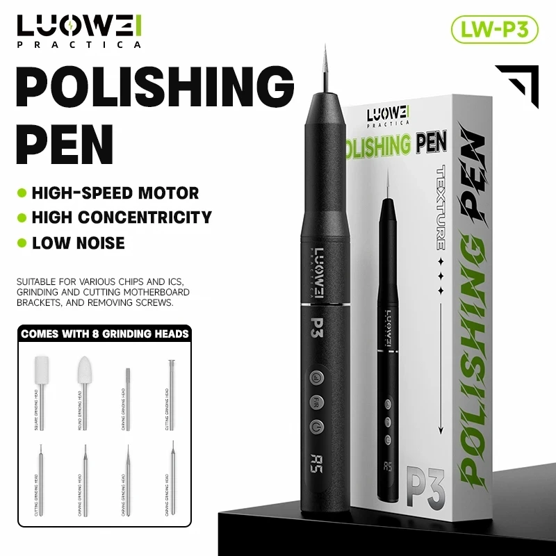 

Электрическая полировальная ручка Luowei LW-P3, электрический шлифовальный гравировальный станок, печатная плата мобильного телефона, ремонт материнской платы, разборка