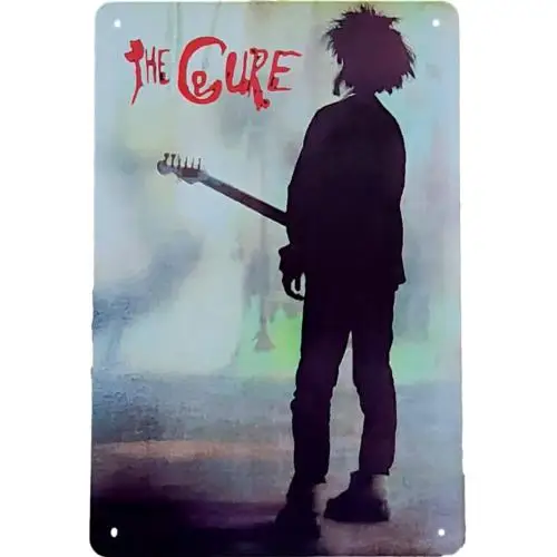 The Cure Vintage Metal Sign Retro 90s Alternative Rock Poster Tin Sign 12x8 Inch