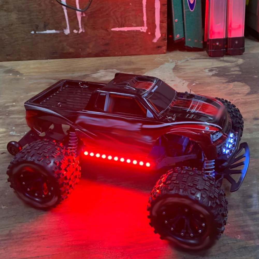 2 Stück 1/10 RC Auto Zubehör Drift Car LED Chassis-Lichtlampen für 1/10 1/8 RC Auto Drift Crawler Buggy - (Farbe: Blau/Rot/Weiß) – Detail 6