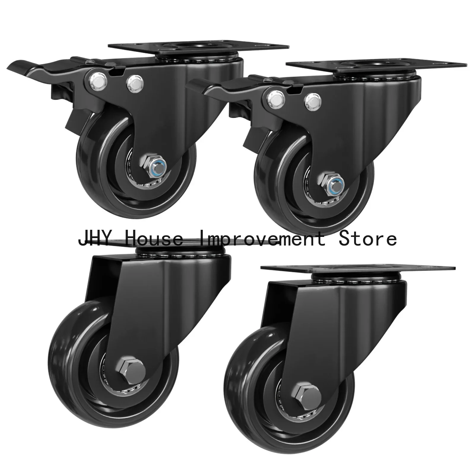 

4x Heavy Duty Swivel Castor Wheels 50mm 240kg Trolley Furniture Casters PU