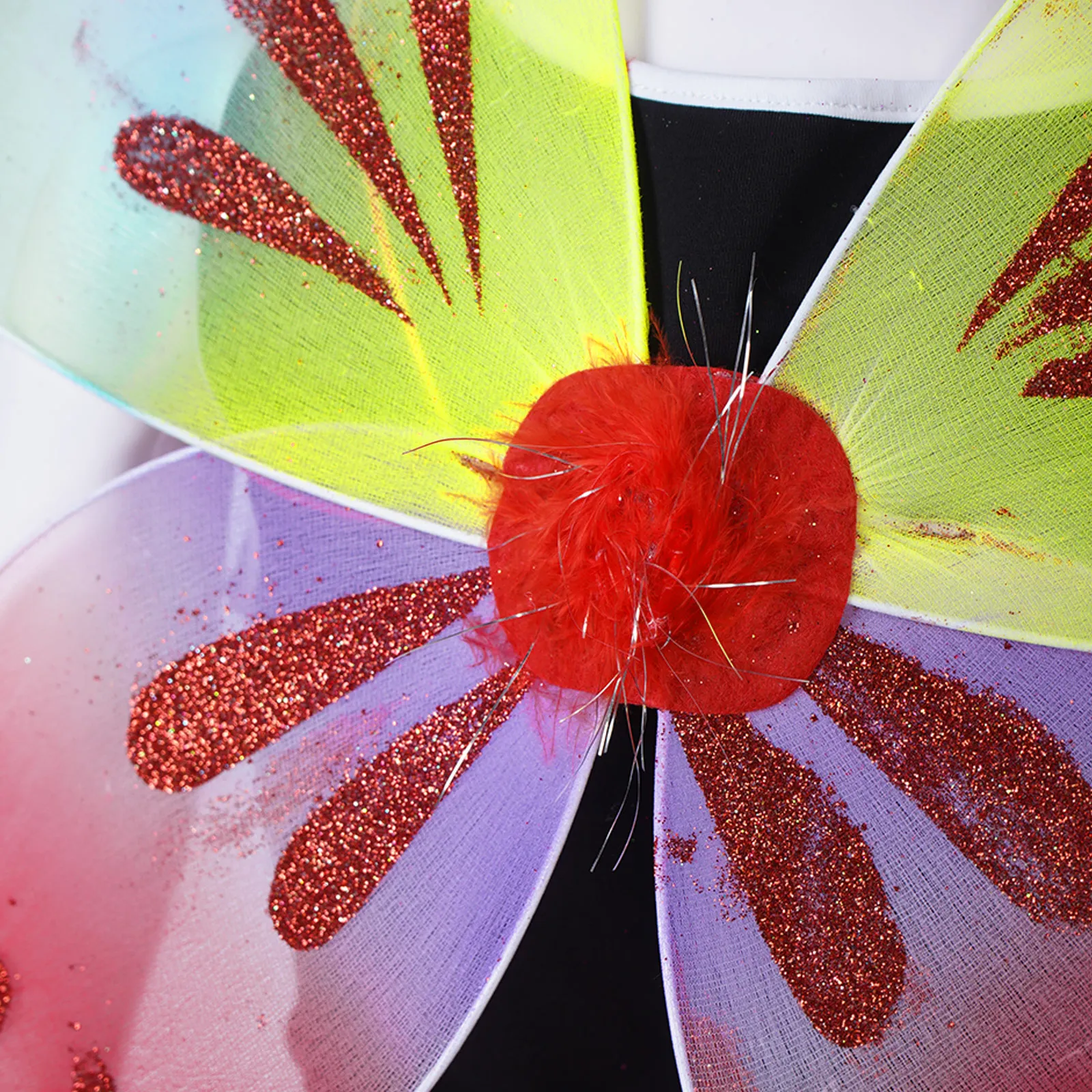 어린이 소녀 할로윈 나비 요정 엘프 코스프레 의상 탄성 어깨 끈 별 요정 지팡이 사진 소품