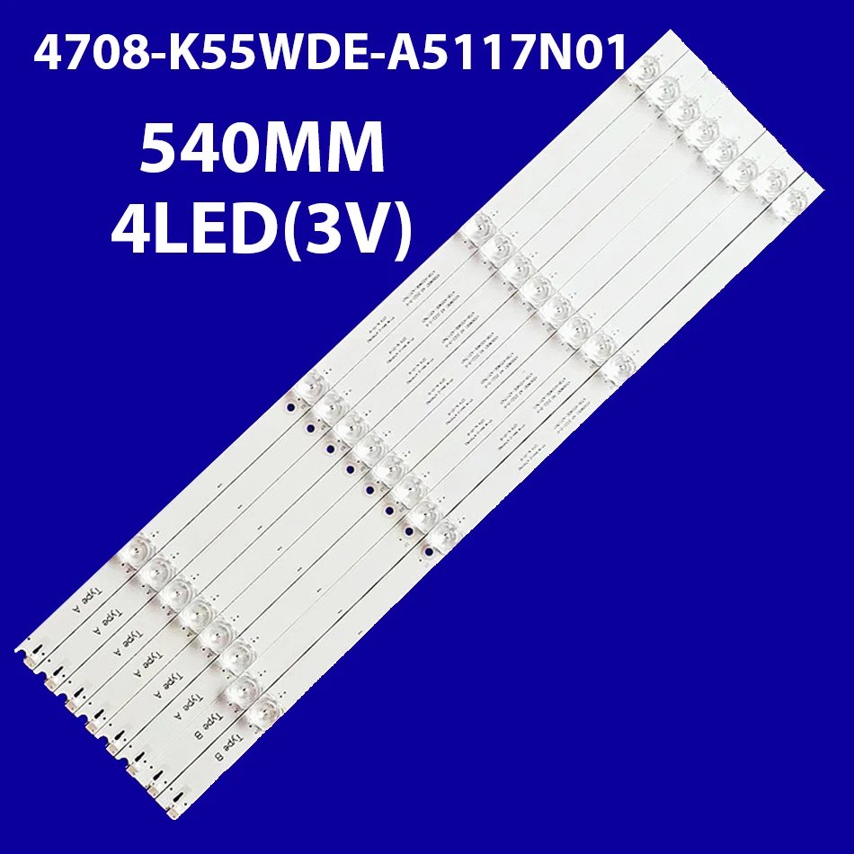 

Лента светодиодной подсветки, 4 лампы для телевизора 55 дюймов 55PUF7194 4708-K55WDE-A3117N01 A3117N11 K550WDE1 A3 Blaupunkt 55ul950t E55KL7701
