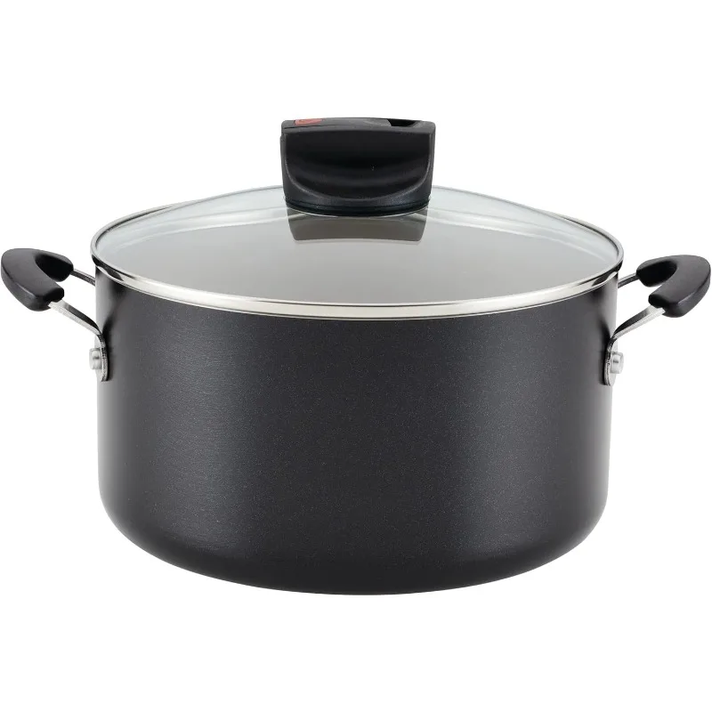 

Smart Control Nonstick Stock Pot/Stockpot with Lid, 6 Quart, Black