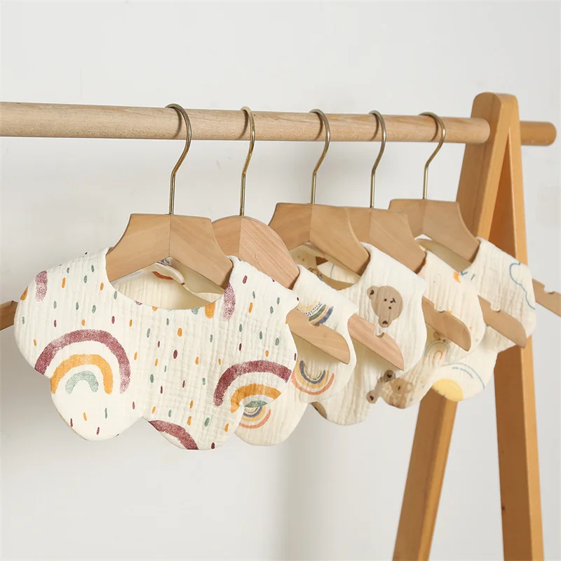 Newborn Baby Stuff Items 7 Layer Waterproof Little Bear Lemon Rainbow Gauze Bib Pure Cotton Animal Baby Apron for Children Gifts