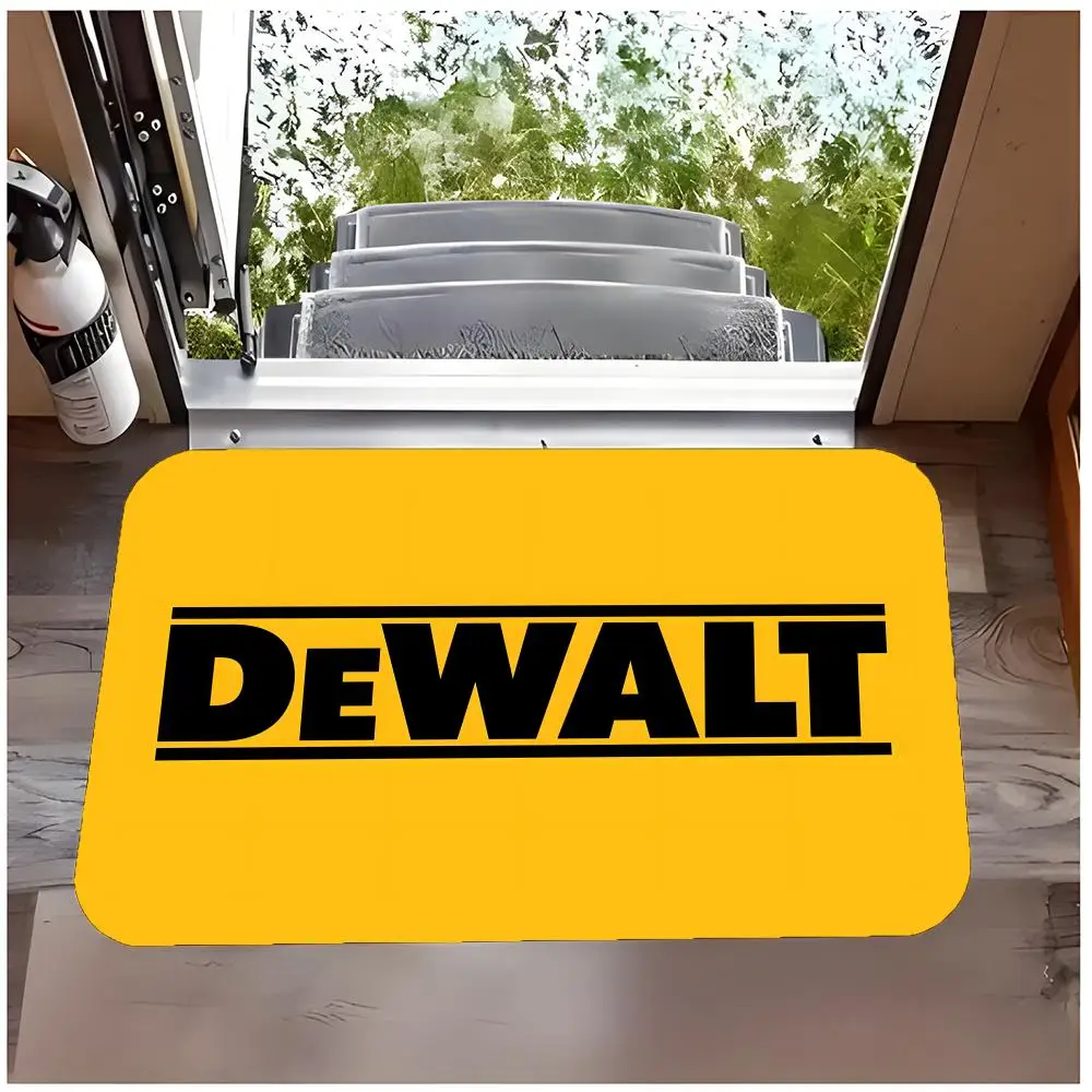 Floor Mat Non Slip Washable Flannel Doormat Water Absorbent Indoor Floor Carpet Rug Brand Industrial D-DeWALT