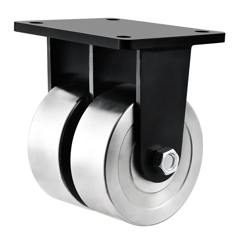 Caster Solid all-steel universal wheel 6/8/10/12 inch mechanical double wheel impact-resistant mechanical caster