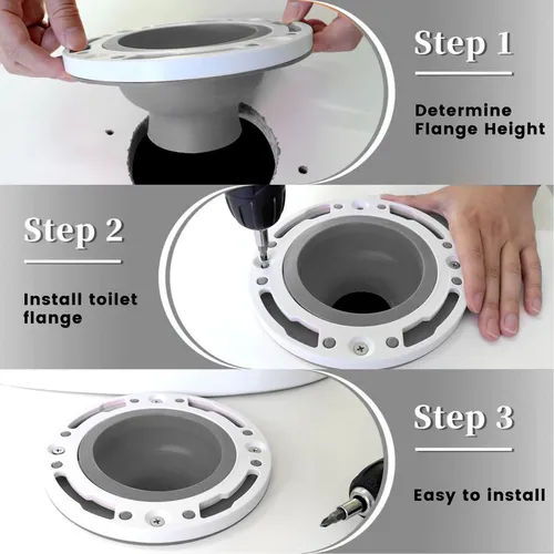 Imagen 2 del producto Brida de inodoro Universal de silicona ABS, repuesto de brida de inodoro para 4 pulgadas, 5 pulgadas, tubo de residuos especial de 3 pulgadas, accesorios de baño para el hogar grises