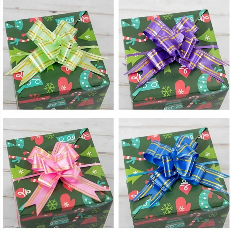 

10/50Pcs Medium Size Pull Flower Bow knot Pull Bow Gift Ribbons Flower Wrappers for Birthday, Christmas, Party, Decoration