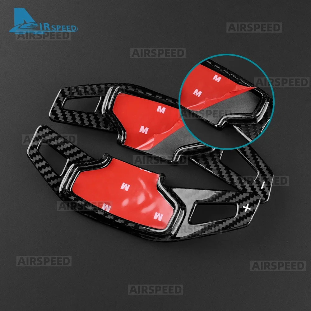 

Real Hard Carbon Fiber For Ford Mustang GT Dark Horse EcoBoost 2024 2025 2026 Car Steering Wheel Shift Paddle DSG Extension Trim