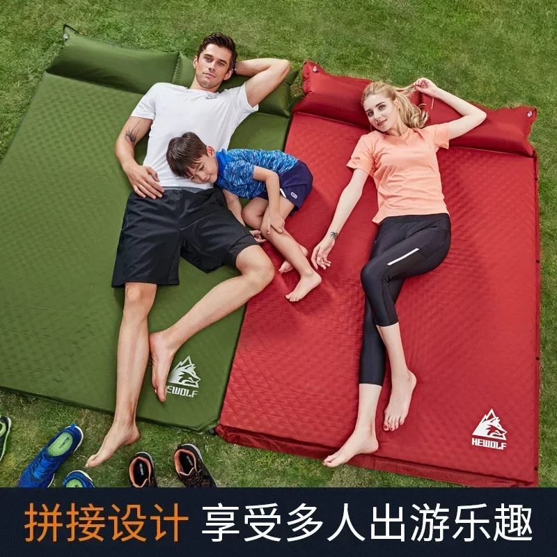 Thick 5cm Automatic Self-Inflatable Mattress Cushion Pad Tent Camping Mats Double Comfortable Bed Heating Lunch Rest Tour