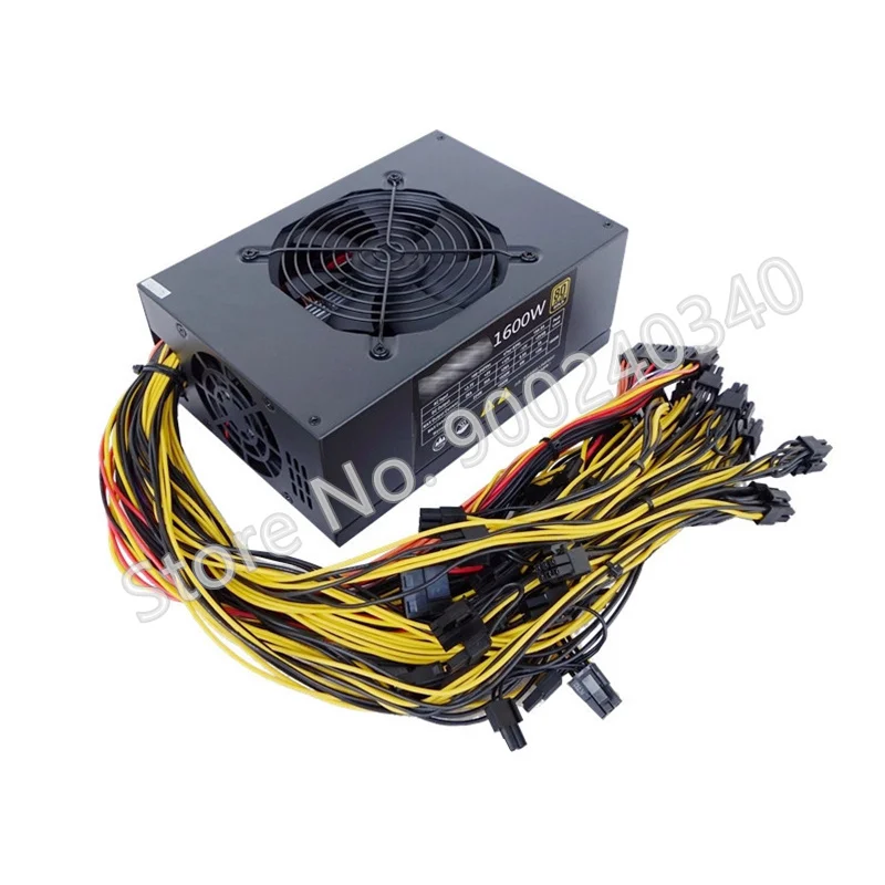 Gold 1600W For Mining Power Supply, Support 8 Graphics Cards Rendering 80 PLUS Gold Certification