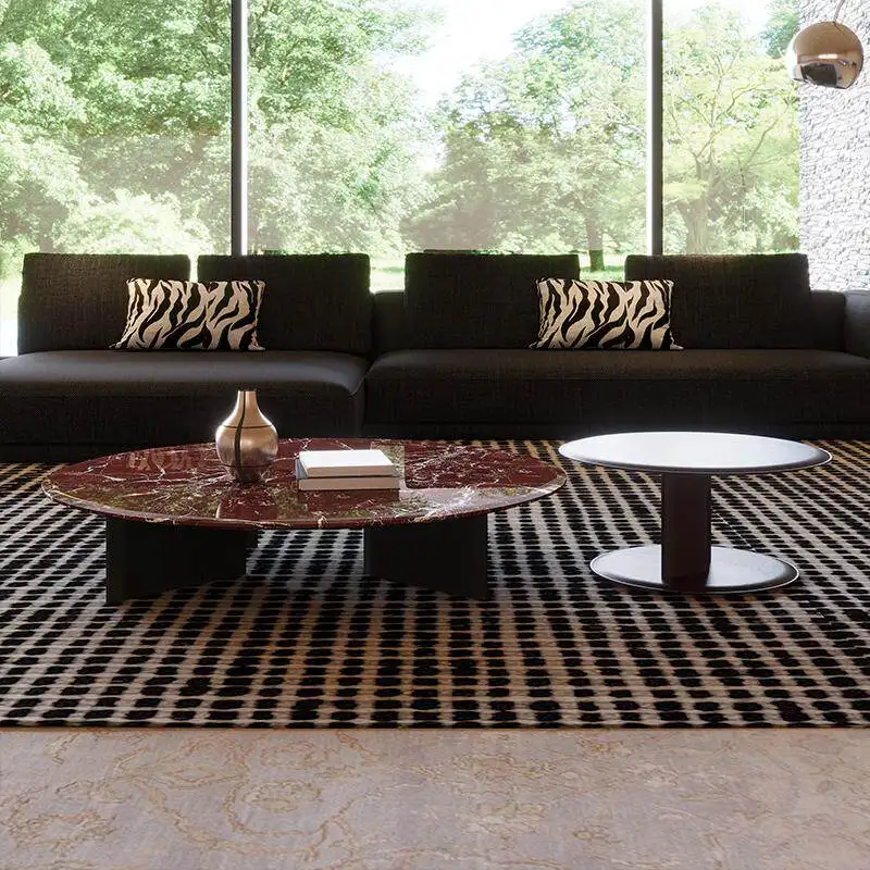 

#% Coffee Table Natural Marble Modern Minimalist Creative Designer Luxury Stone Combination For Villa Living Room CJ068