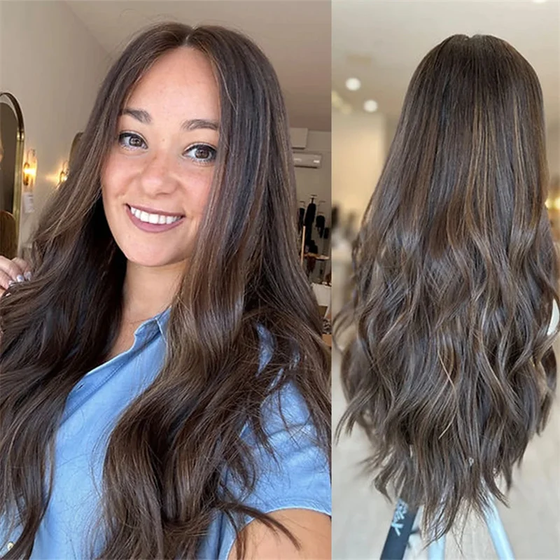 Marrom natural onda do corpo sem cola macio 5x5 base de seda peruca de cabelo humano judeu cabelo do bebê hd laço cabelo europeu preplucked