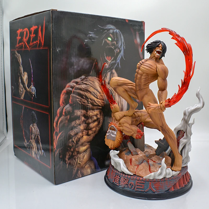 29 سنتيمتر هجوم على تيتان أنيمي الشكل إرين ييغر عمل الشكل Shingeki لا كيوجين ليفي أكرمان تمثال تحصيل نموذج دمية لعبة