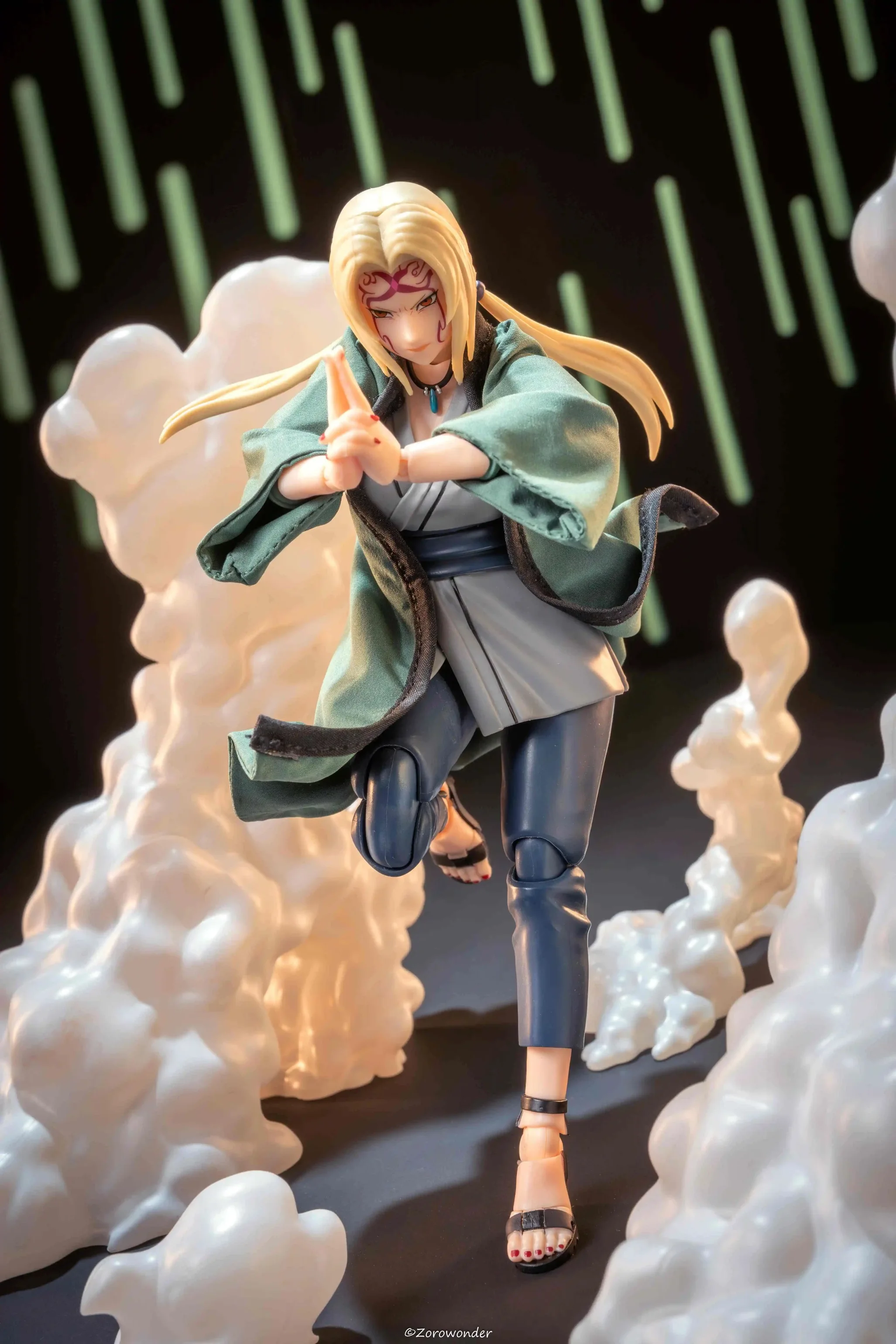 NARUTO SHF Tsunade Coat Hokage Hat Anime Action Figure Cloth Clothes Model Toy Accessory Built In Iron Wire Boys Gift