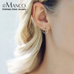 e-Manco Women Hollow Out Beautiful Stud Earrings for Women Minimalist Stainless Steel Earrings Hypoallergenic Earrings