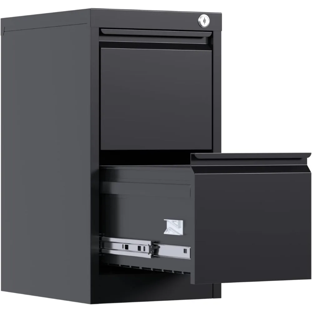 

File Cabinet for 2-Drawer, Metal Vertical File Storage Cabinet with Lock, Storage Shelves, File Cabinet