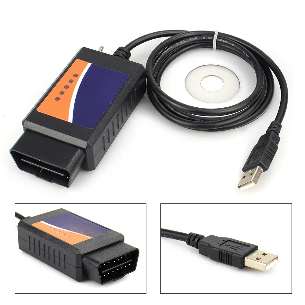 ELM327 USB OBD2 cable change plus switch, Ford Yihu brush hidden HS/MS switch car detector