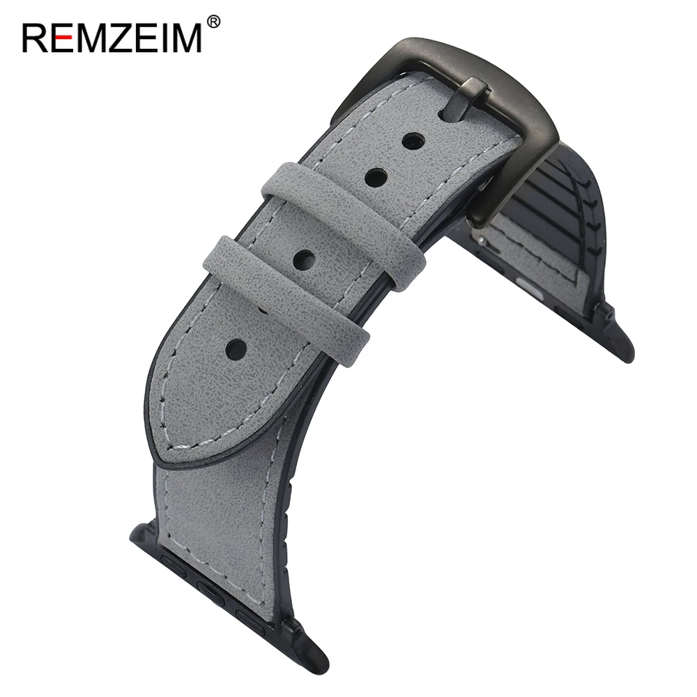 Weiches, bequemes Silikon-Uhrenarmband für Herren für Apple Watch Series 1-11 Ultra SE 3 2 1 Vintage-Armband für iWatch 38mm-49mm.