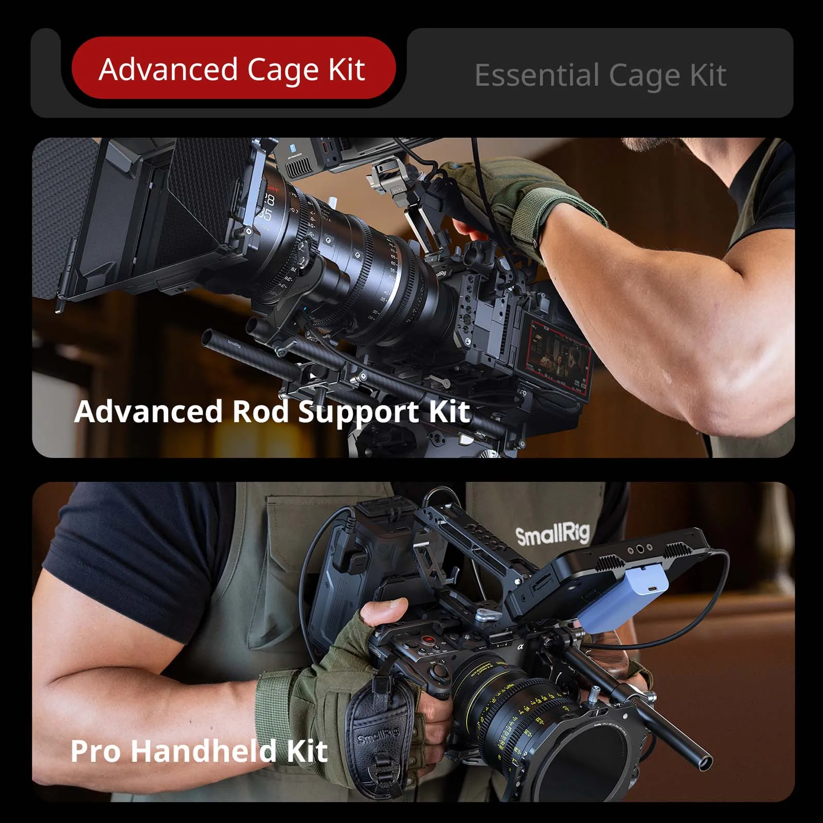 SmallRig FX5 "HawkLock" Kamera-Cage für Sony FX5 mit Klemme für HDMI-Kabel, Top-Platte mit 1/4"-20 / 3/8"-16 Arca-Typ Schnellwechselplatte – Detail 3