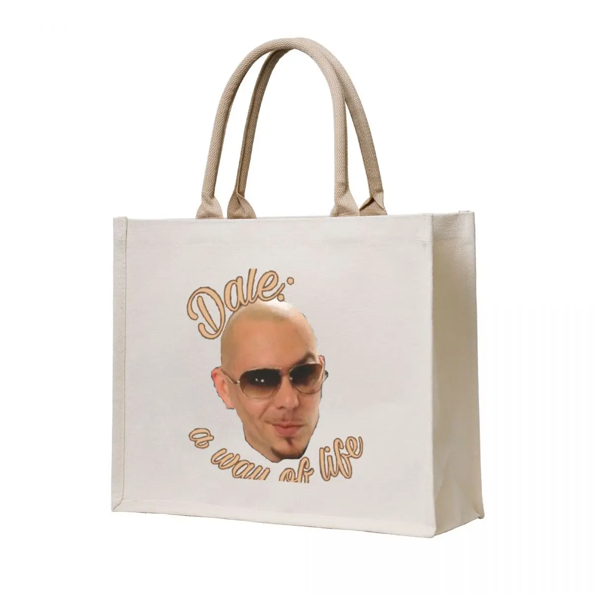 

Pitbull meme print Tote Bag reusable shopping bags cloth bag woman personalized tote bag