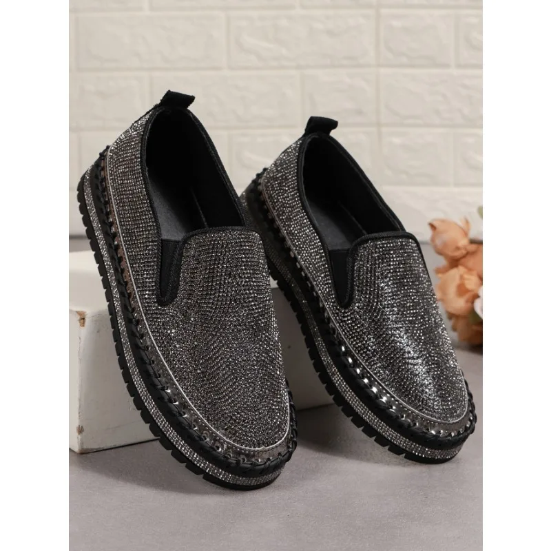 Spring and Autumn 2023 New Fashion Women\'s Flat Shoes Sewing Slide Sleeve Sewing Light Fashion Solid Color Casual Shoes