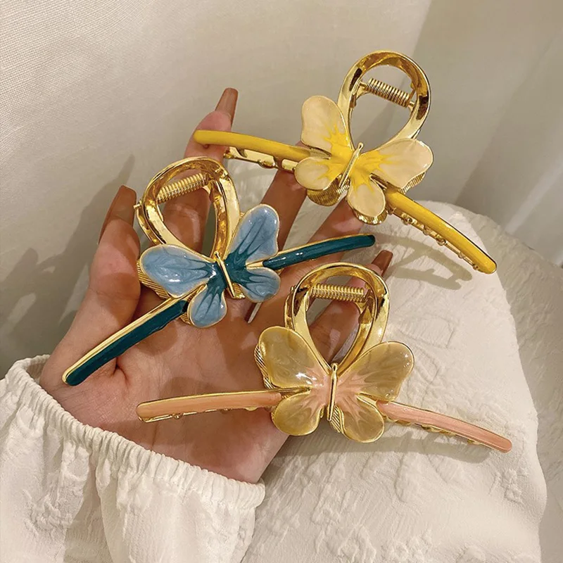 مشابك شعر ملونة للنساء والفتيات ، دبوس شعر ، أقواس ، مشبك مخلب ، إكسسوارات شعر ، أغطية رأس ، 4 ألوان ،