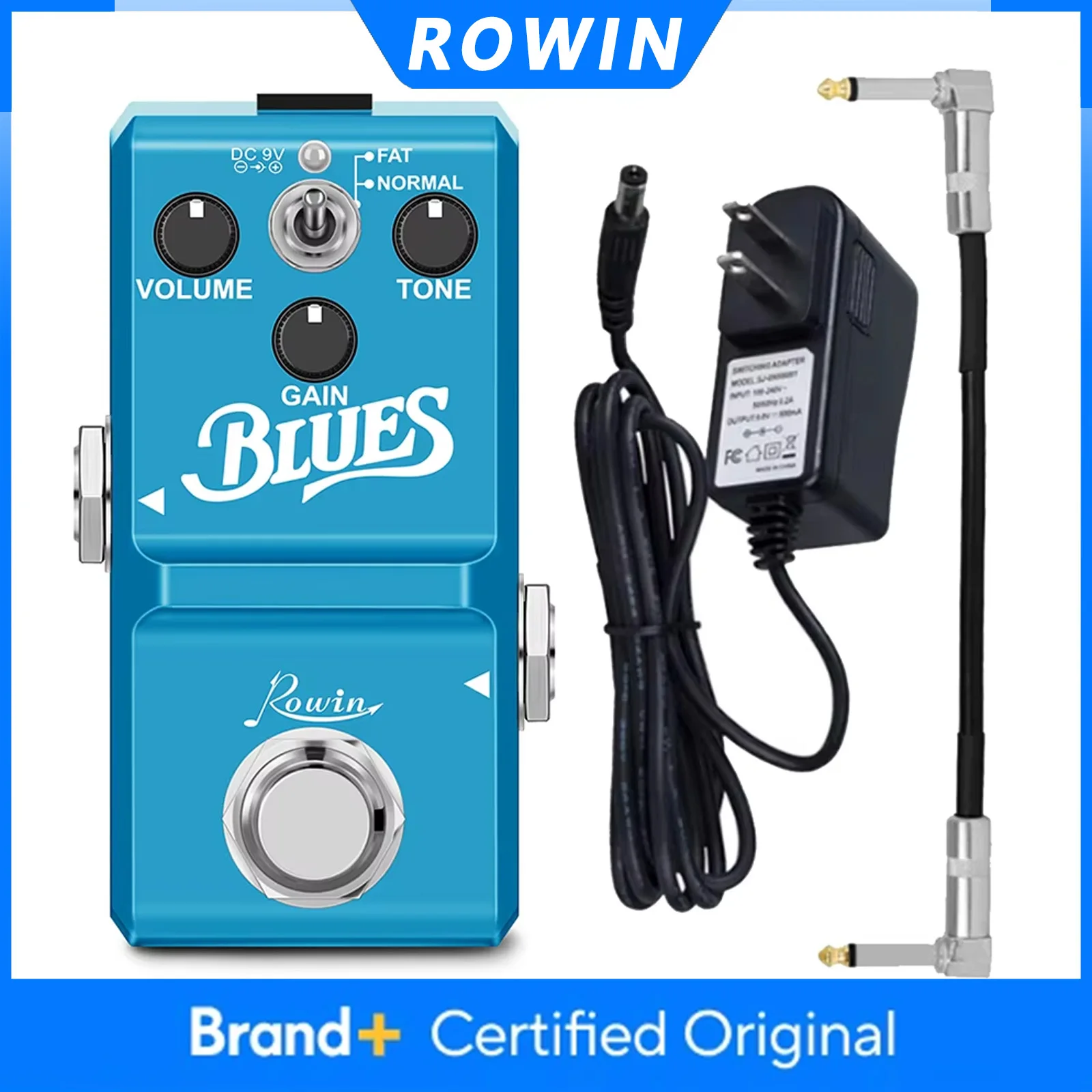 

Гитарная педаль эффектов Rowin LN-321 BLUES с широким частотным диапазоном, в стиле блюз, True Bypass, аксессуары для электрогитары