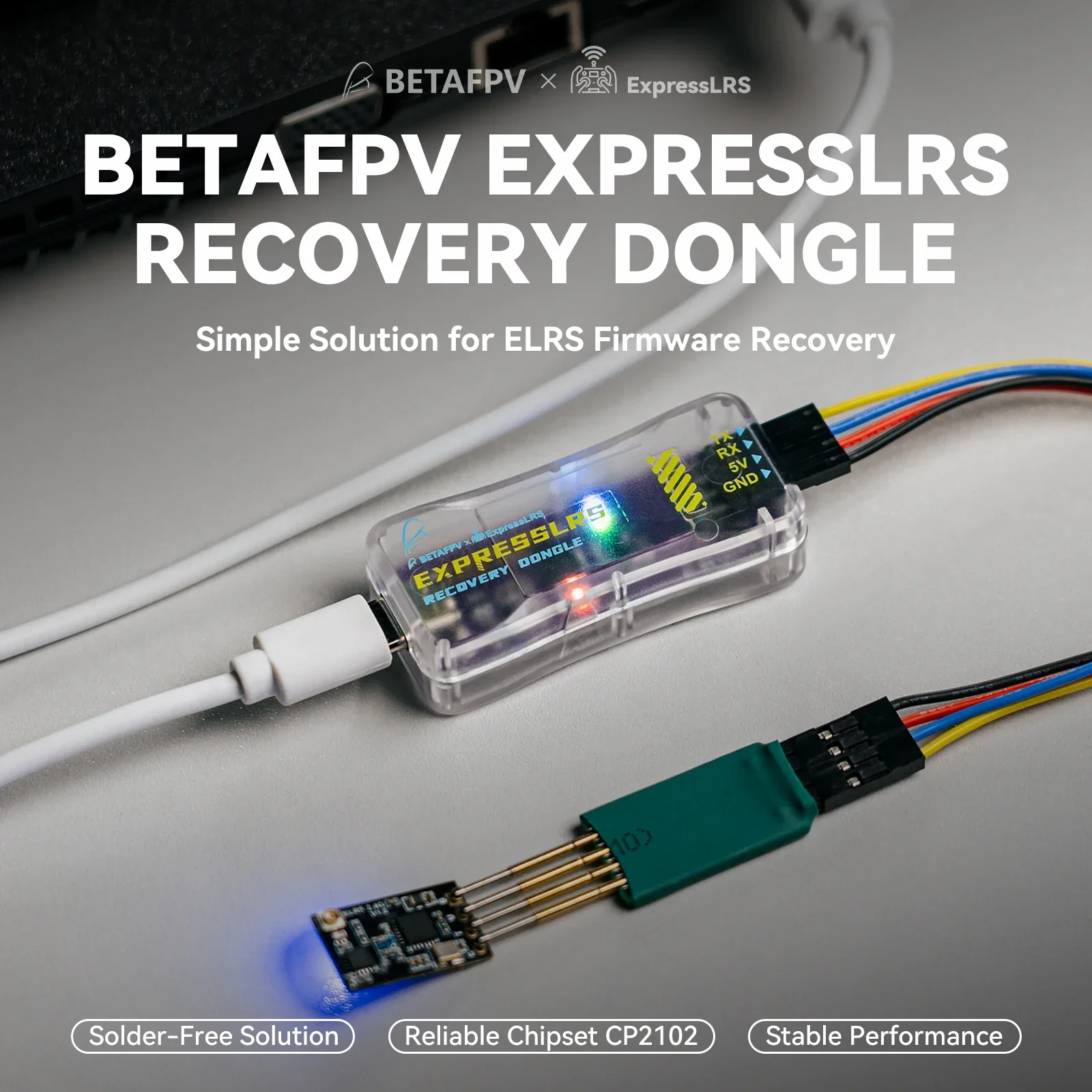 BETAFPV ExpressLRS Recovery Dongle FTDI USB To TTL Module Upgrade for The ESP32&ESP8XX Chip Suit For ELRS Lite Micro Receiver