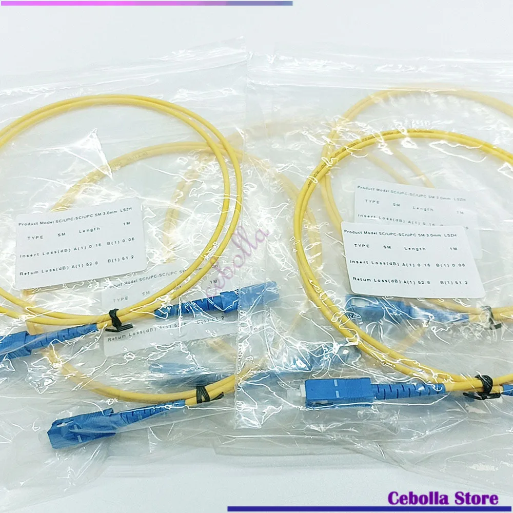 10pcs SC UPC-SC UPC Simplex SM LSZH Optic Patch Cord Cable 3.0mm FTTH Single-mode fiber optic jumper 3.0mm