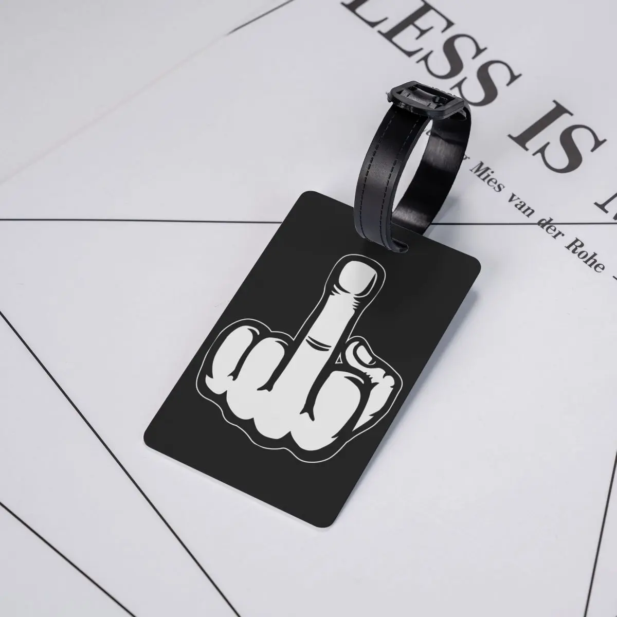 

Бирка для багажа с дизайном в виде жеста руки (средний палец), держатель для идентификационной этикетки для чемодана, дорожной сумки, багажа