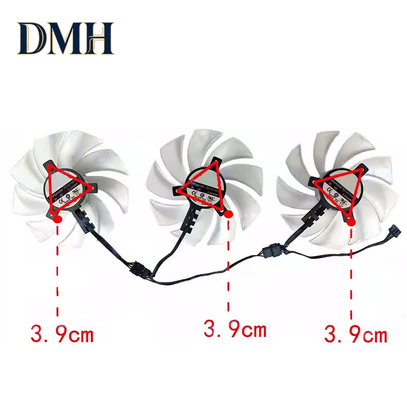 Dmh .95mm Shell With Light 1PC New Light Panel Graphics Card Cooling Fan Fits For ASROCK RX6800XT 6900XT Phantom Gaming