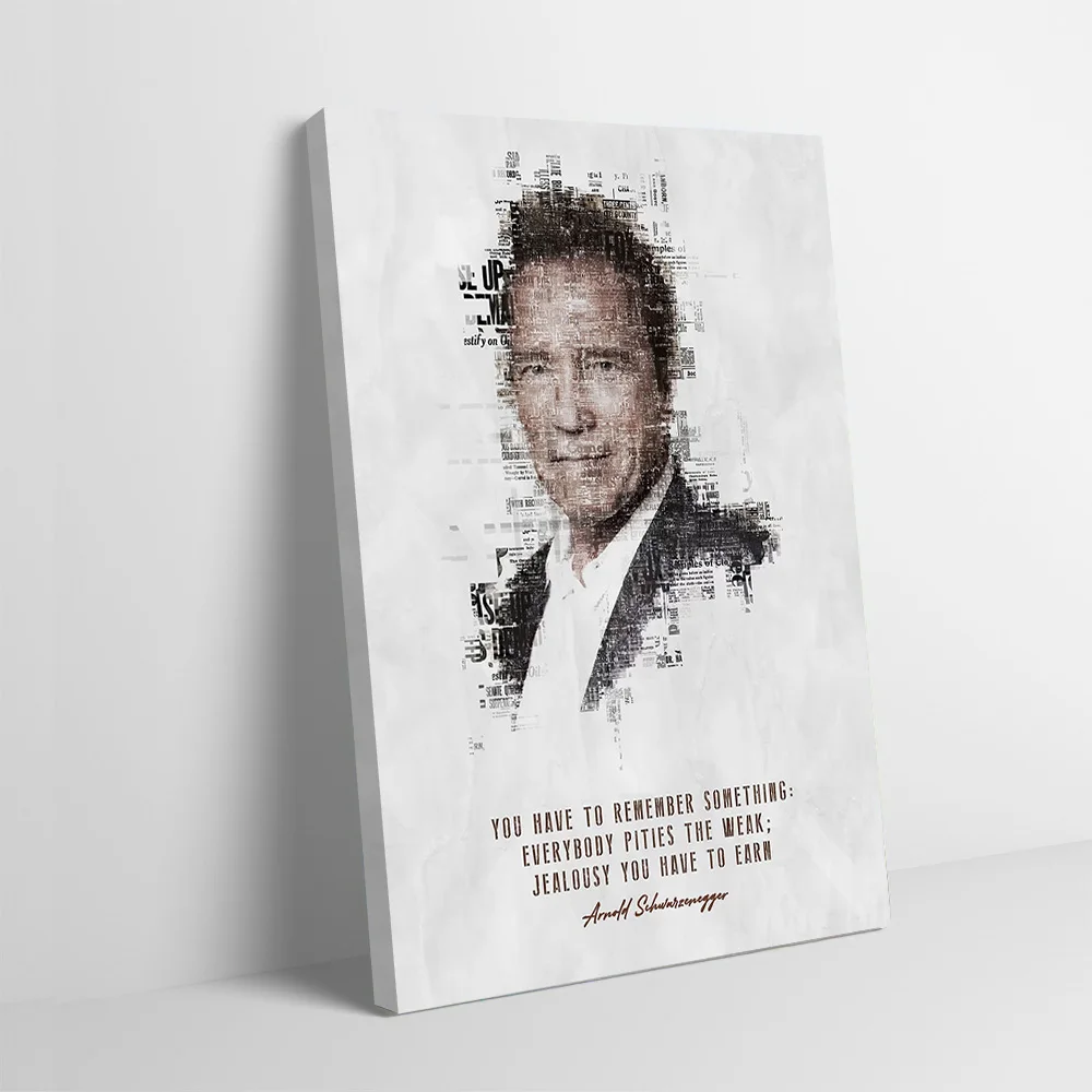 Arnold Schwarzenegger Quote Poster Customizable Printed Canvas Painting Wall Art Gift for Modern Living Room Paintings Wand Deko