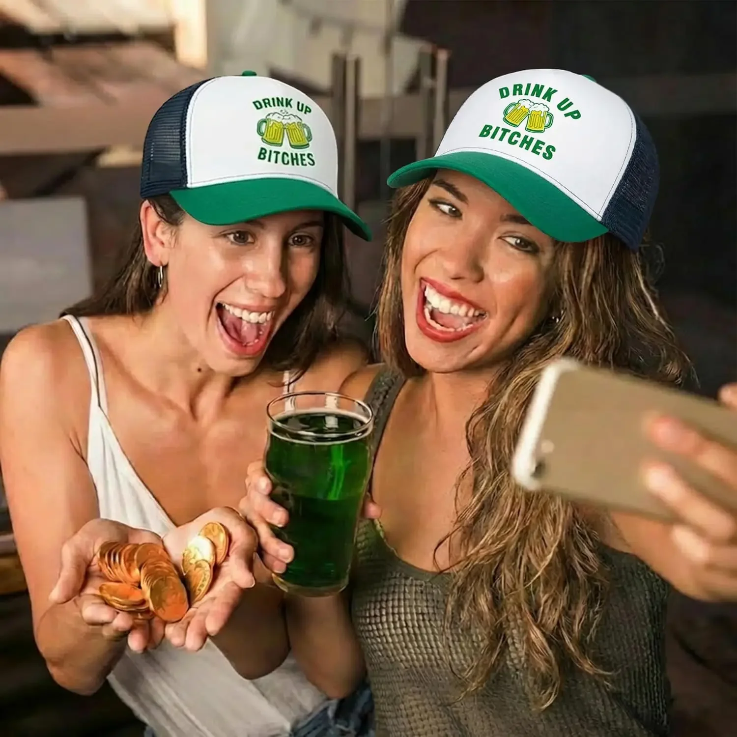 Custom Hat St Patricks Day Hats For Women Men - Green St. Patricks Hats - Adjustable Saint Patricks Day Hat For Parade Party