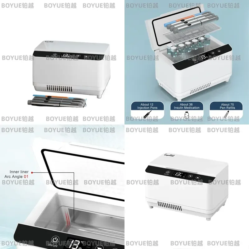 Portable Mini Car Electric Cooler Box Insulin Medicine Fridge Dual Use for Home Vehicle Travel Cooling Case Compact