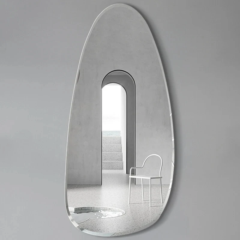 Bathroom Art Mirror Room Shower Antique Korean Kawaii Long Floor Makeup Vintage Frame Mirrors Lustra Irregular Furniture YX329VC