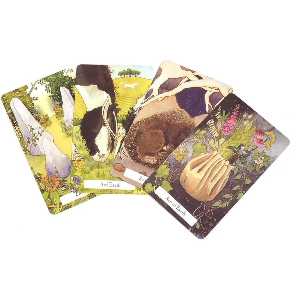 10.3*6cm The Witchesโ Wisdom Tarot Deck In A Tin Box with Green Gilded Edges 78 Pcs Tarot Cards with Guidebook for Beginners