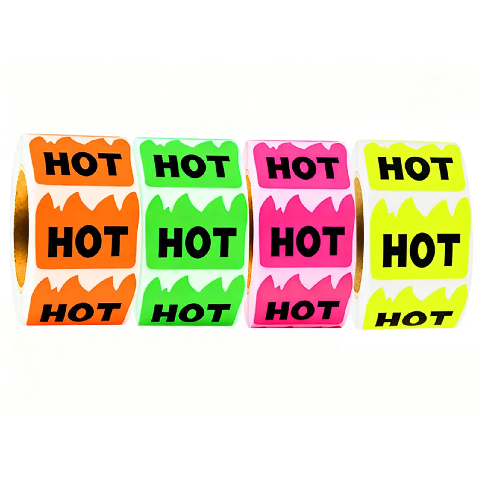 250Pcs 1.18*2In/3*5.1Cm Irregular-Shaped Fluorescent Color Hot-Selling Product Stickers, Convenience Store and Supermarket Hot-Selling Product Labels, Retail Store Hot-Selling Product Stickers, Personal Store Hot-Selling Product Labels 