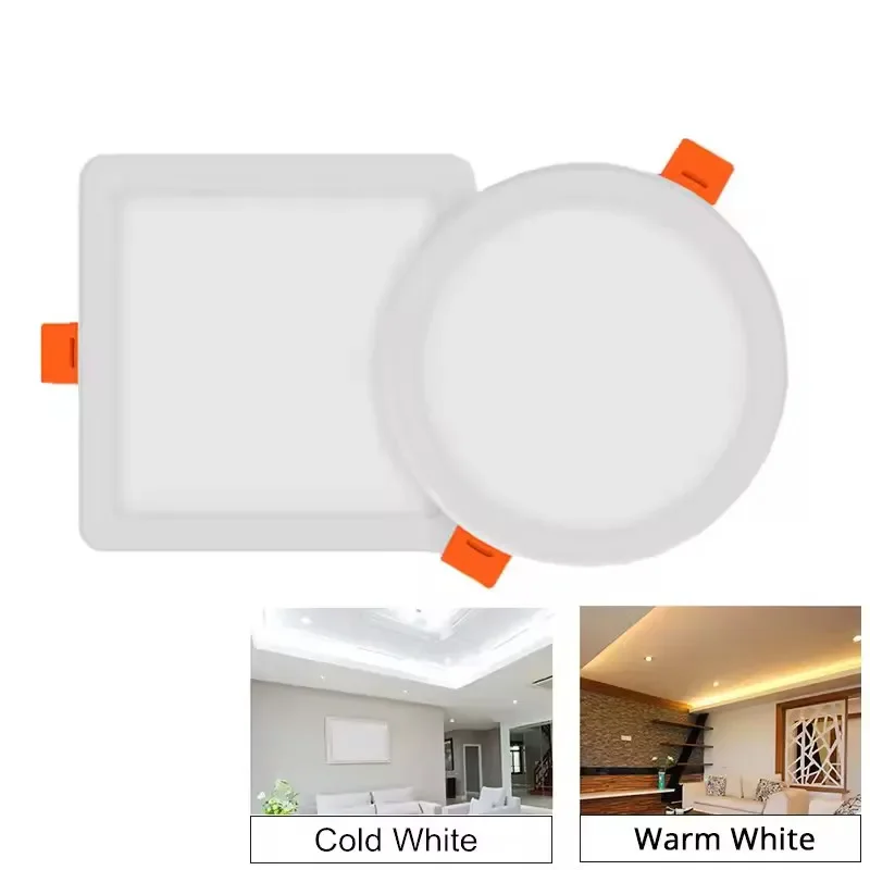 LED Downlight Ultra thin Round Square Recessed Lamp 6W 8W 15W 20W Indoor Bathroom Ceiling LED Spot Light Adjustable Hold