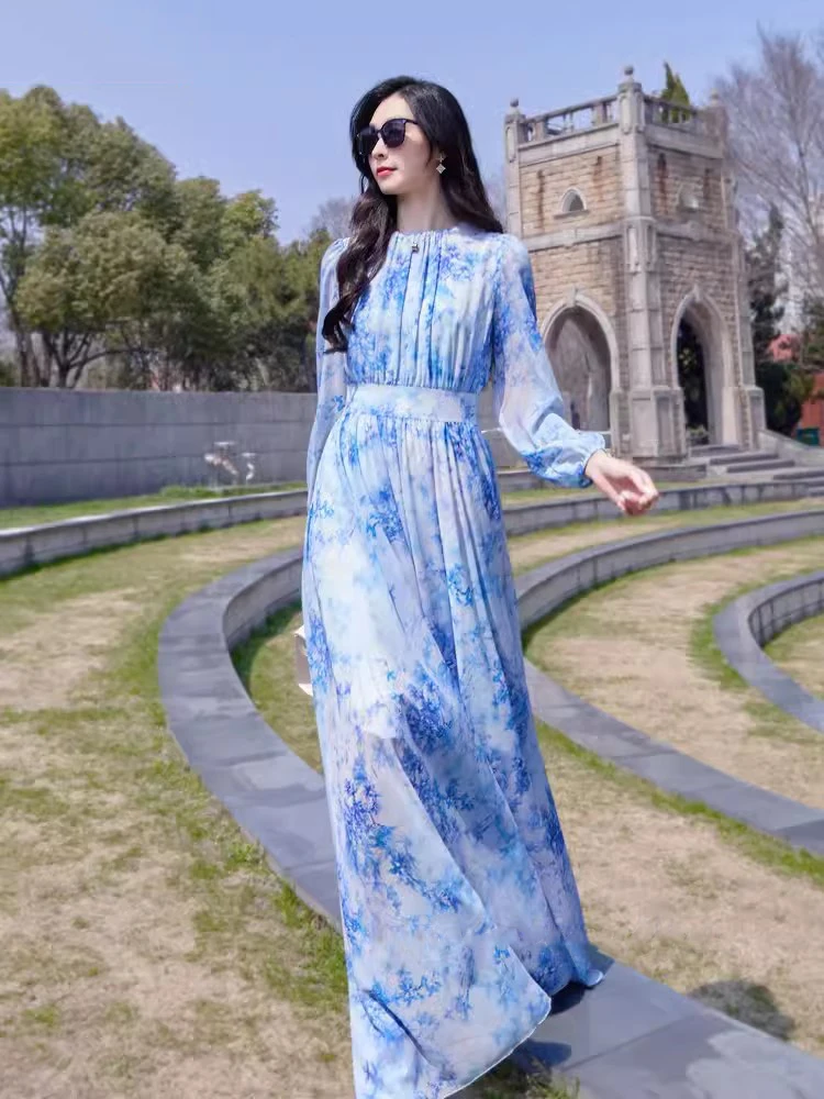 sachin and babi light blue dress Blue Maxi Dresses main image 0