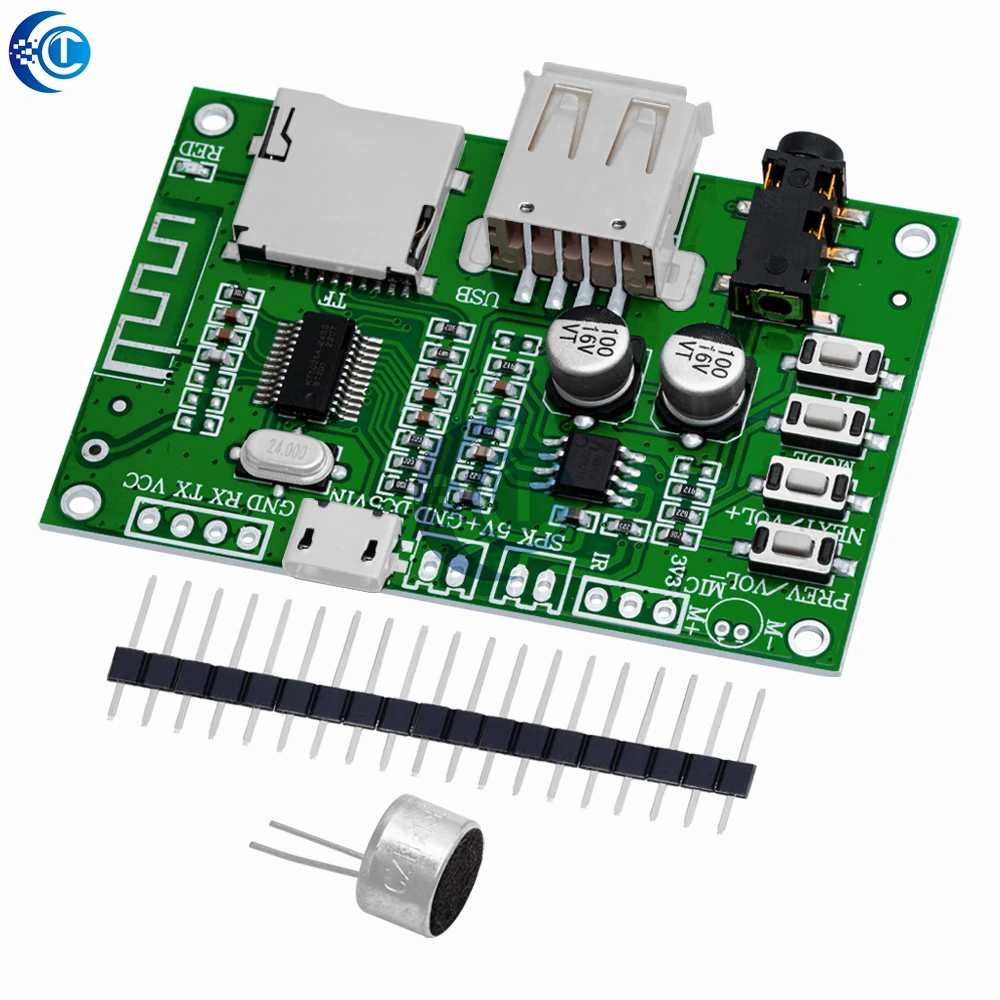 BT201 Dual Mode 5.0 Bluetooth Lossless Audio Power Amplifier Board Module Tf Card U Disk Ble Spp Serial Port Transparent Trans